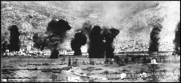 モンテカジノの戦い 1944年モンテカジノの戦い ロイヤリティフリーのストック写真