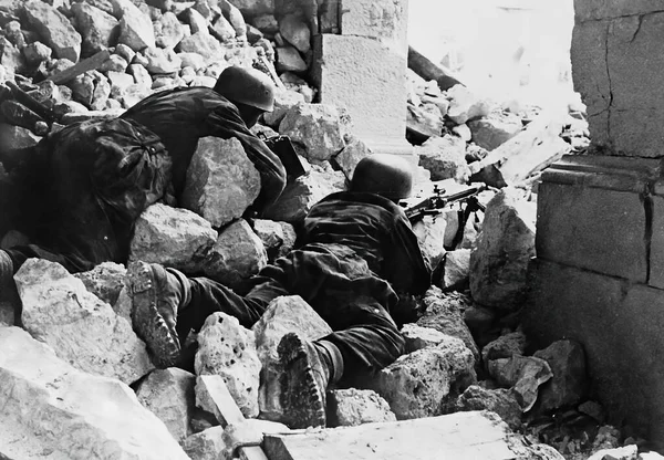 Battle Monte Cassino 1944Battle Monte Cassino 1944 Stock Obrázky