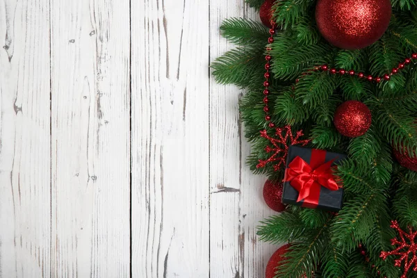 Decoración Navidad Con Decoración Año Nuevo Bola Bolas Ramas Abeto — Foto de Stock