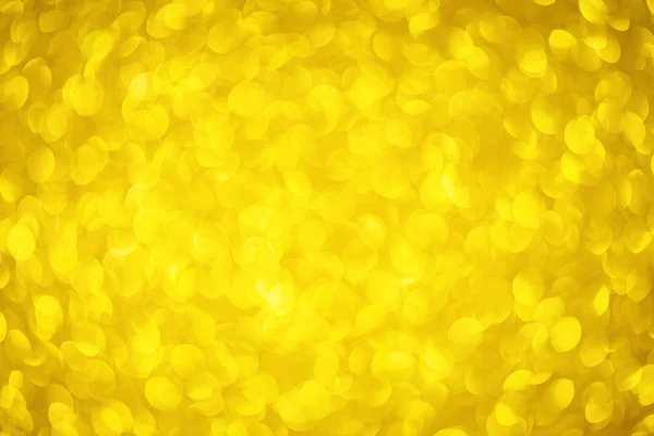 Cercle en forme de bokeh en or Fête des mères Fond jaune avec des paillettes dorées brillantes Lumières pour la Saint-Valentin, 8 mars ou la journée des femmes. Plan studio — Photo