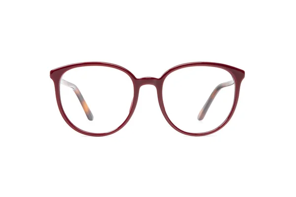 Óculos de olho transparentes para leitura ou boa visão, vista frontal isolada sobre fundo branco. Mochila de óculos . — Fotografia de Stock