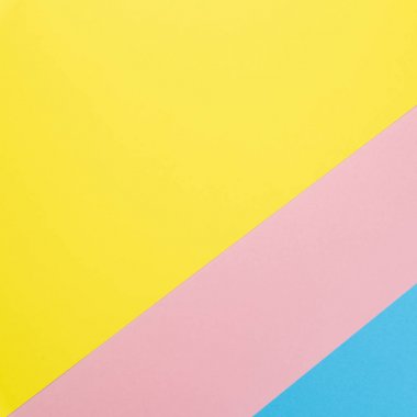 Pastel renkli kağıttan yapılmış düz döşeme arka plan. Soyut renk çizgisi. Minimal kavram geometrik arka plan