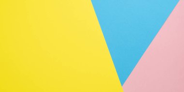 Düz pastel kağıt arka plan yatıyordu. Soyut renkli çizgi. Minimal kavram geometrik arka plan