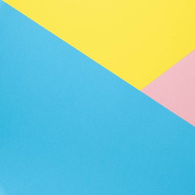 Pastel renkli kağıttan yapılmış düz döşeme arka plan. Soyut renk çizgisi. Minimal kavram geometrik arka plan