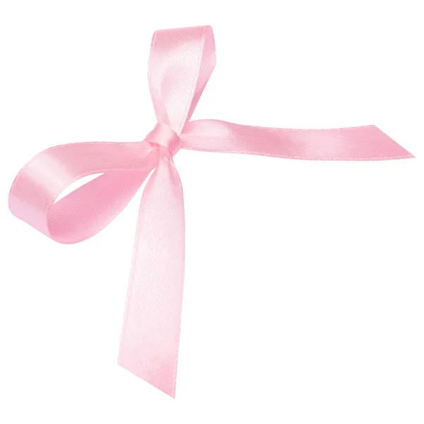 Pink gift bow isolated on white background — Stock Photo, Image