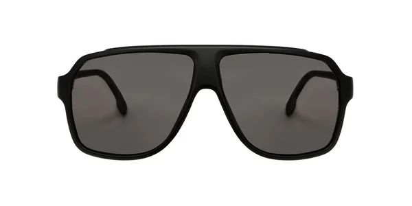 Gafas de sol aisladas sobre fondo blanco. Gafas de sol verano hombre accesorios color negro. Vista superior —  Fotos de Stock