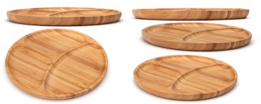 Boş kase ya da tepsi. Beyaza izole edilmiş meyve sekizleri ve fındıklar için..