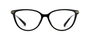 Beyaz arka planda izole edilmiş siyah gözlük