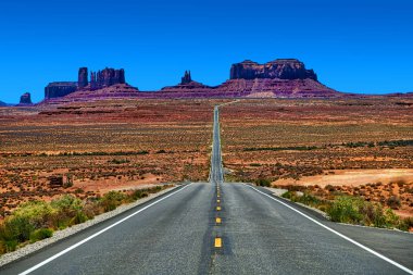 Rüzgara karşı Monument Valley, Utah