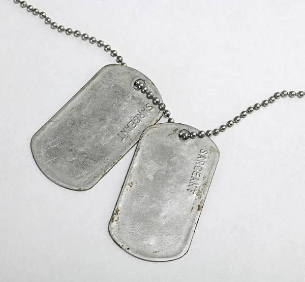 Isolado Dog Tags Fundo Branco Imagem De Stock