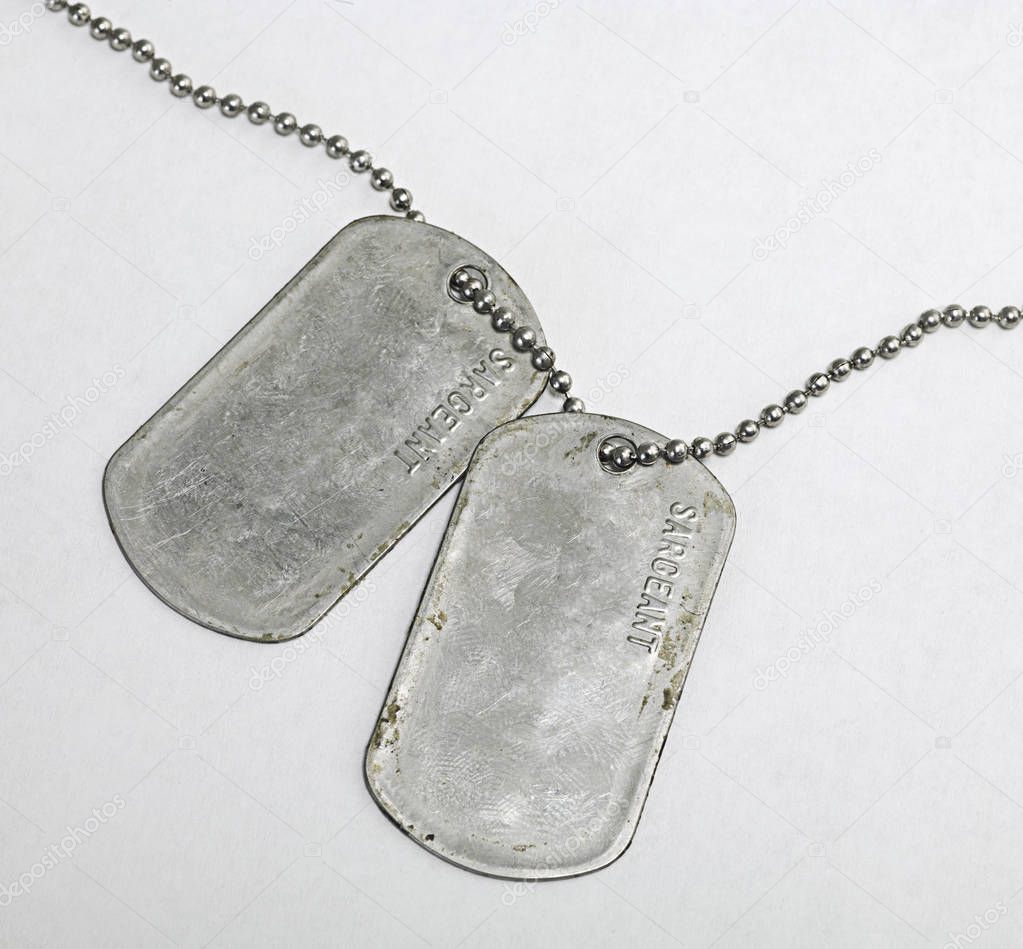 isolated Dog Tags on a white background