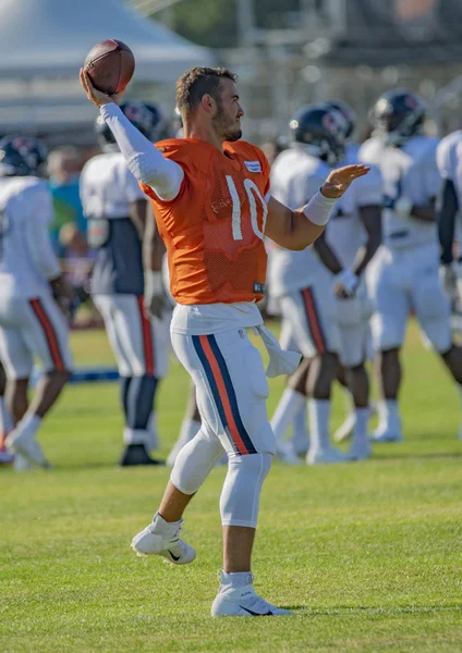 Mitch Trubisky Campo Treinamento Ursos Chicago Bourbonnais Illinois Agosto 2019 — Fotografia de Stock