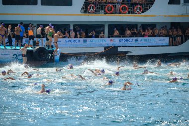 2018 Samsung Boğaz'ın çapraz-Continental yüzme yarışı Istanbul - Türkiye 2018 Samsung boğaz çapraz-Continental yüzme yarışı Istanbul - Türkiye