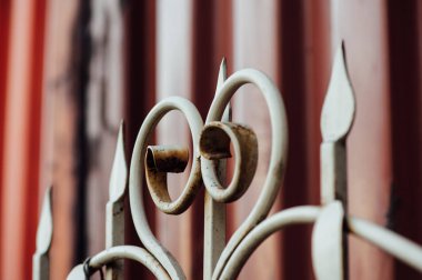 Pas ile güzel renkli vintage çit. Zarif dövme.