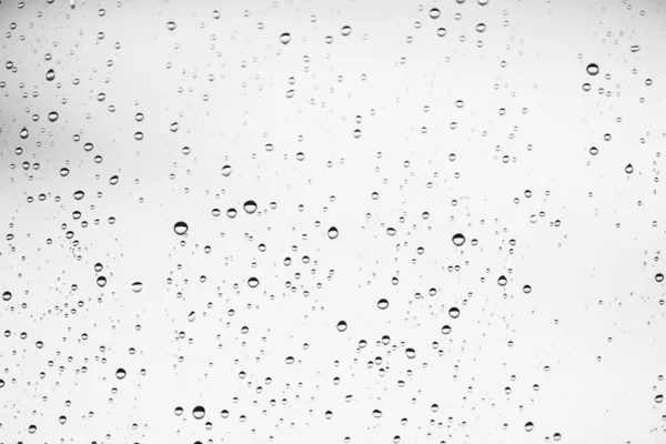 Vidrio Ventana Sucio Con Gotas Lluvia Fondo Luz Monocromática Atmosférica — Foto de Stock