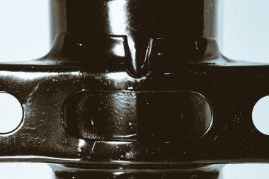 Monochrome background artwork from auto part close up. Macro photography.