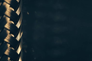 Metal hasır yüzey aynaya yansır. Çelik doku. Şablon.