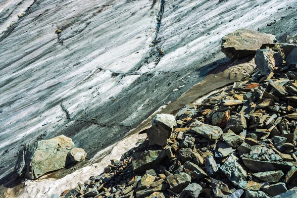 Sníh Horách Ledová Krajina Úbočí Hory Ledově Příkrý Svah Obrovskými — Stock fotografie
