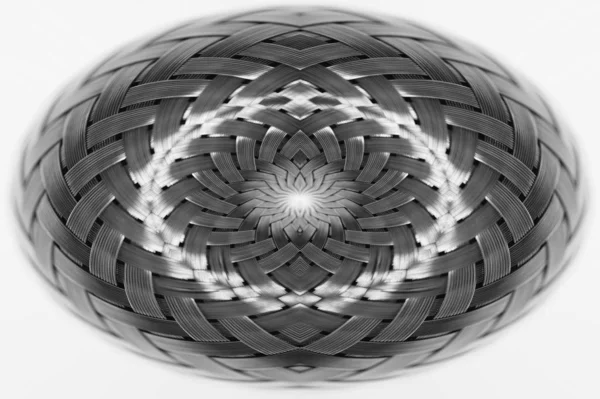Symmetrische Zilver Metallic Rieten Textuur Close Detail Achtergrond Van Het — Stockfoto
