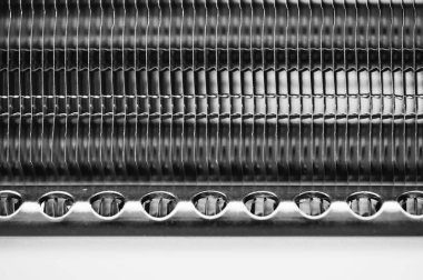 Motoryakın soğutma için radyatör parçası. Çelik doku.