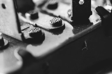 Otomatik parça yakın çekimden tek renkli detaylı arka plan görüntüsü.