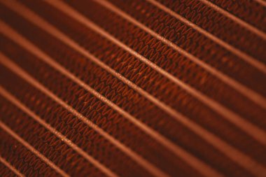 Fotokopi alanı ile eski paslı radyatör Kafes doku. Otomotiv radyatör yakın çekim arka plan. Makroda otomatik parçaiçeren soyut resim. 