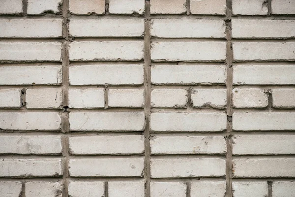 Oude Realistische Bakstenen Muur Gemaakt Van Witte Baksteen Wit Ongelijk — Stockfoto