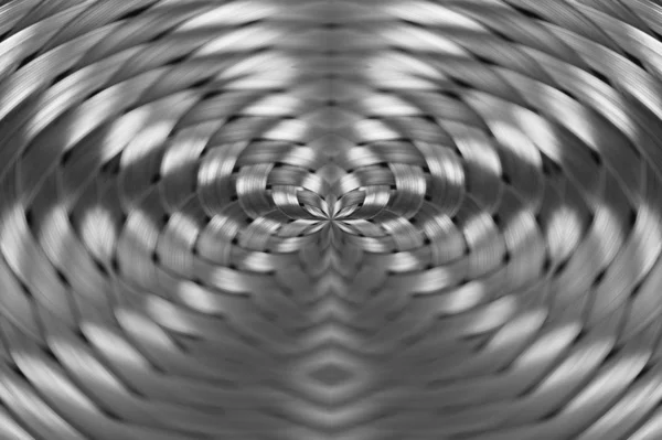 Symmetrisk Silver Metallic Flätade Konsistens Närbild Detalj Bakgrund Volym Stål — Stockfoto