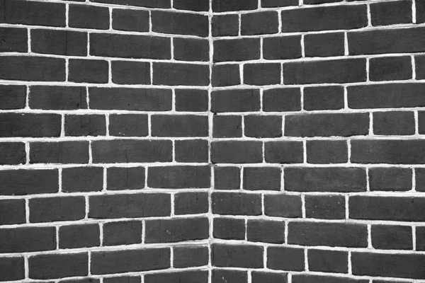 Black Brick Wall Perspective Angle Center Symmetric Geometric Background Image — Stock Photo, Image