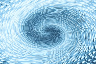 Spiral şeklindeki mavi solucan deliği uzayı emer. Çekim merkezinde asimetrik girdap tünelin arka plan görüntüsü.