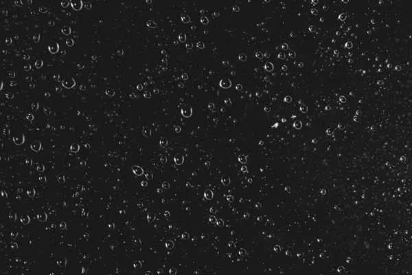 Βρόμικο Τζάμι Σταγόνες Βροχής Ατμοσφαιρικό Μονόχρωμη Σκούρο Φόντο Σταγόνες Βροχής — Φωτογραφία Αρχείου
