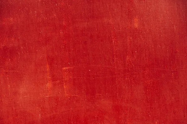 Unvollkommene Metallische Platte Zerkratzte Leuchtend Rote Lackoberfläche Nahaufnahme Schadensbeschaffenheit Makro — Stockfoto