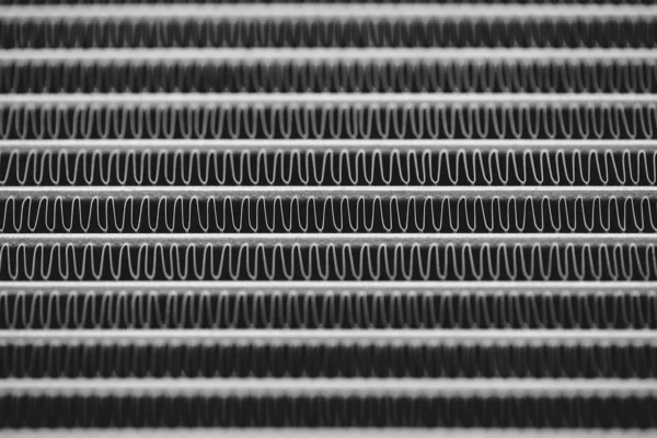 Monochromatyczny Obraz Tła Chłodnicy Samochodowej Zbliżenie Srebrne Tło Wielu Zduplikowanych — Zdjęcie stockowe