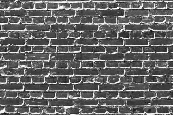 Old Realistic Brick Wall Made Black Brick Burnt Uneven Brickwork — Stock Photo, Image