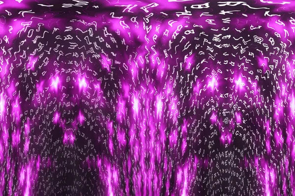 Рожева Матриця Цифровий Фон Концепція Кіберпростору Персонажі Падають Матриця Потоку — стокове фото