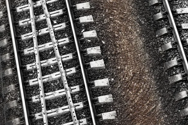 Velocidade Vertigem Caminho Ferro Fundo Abstrato Ferroviário Com Espaço Cópia — Fotografia de Stock