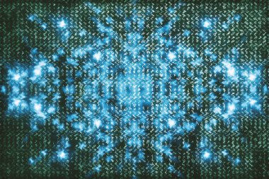 Mavi matris dijital arka plan. Soyut siber uzay kavramı. Karakterler düşer. Semboller akışından matris. Sanal gerçeklik tasarımı. Karmaşık algoritma veri hackleme. Cyan dijital kıvılcımlar.