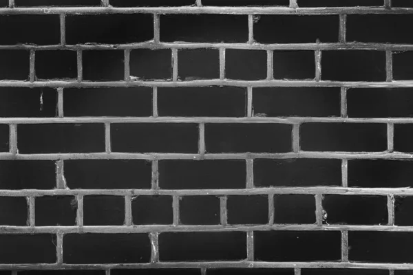 Stará Realistická Cihlová Zeď Černých Cihel Různém Shadsu Spálené Hladké — Stock fotografie