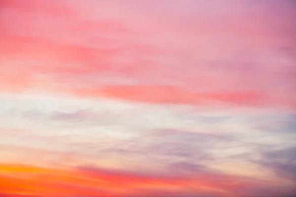 Sunset Sky Pink Orange Light Clouds Colorful Smooth Blue Sky — Stock Photo, Image