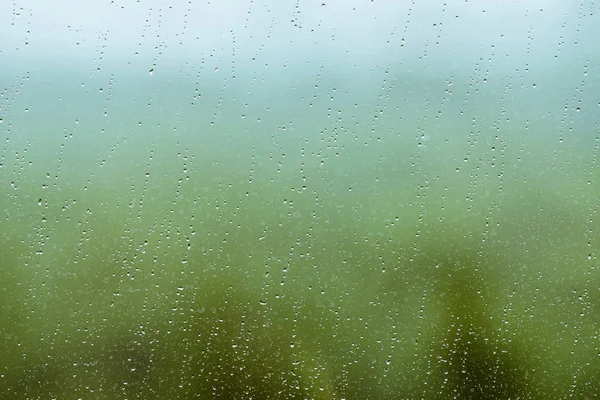 Vidro Sujo Com Gotas Chuva Como Fundo — Fotografia de Stock