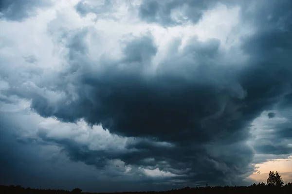 Drámai Felhő Textúra Természetes Szürke Háttér Cumulonimbus — Stock Fotó