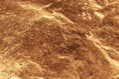 Klasik sarı arka plan. Aspen altın renginde kaba boyanmış bir duvar. Kusurlu altın renkli uçak. Süslenmemiş sarı renkli, dekoratif bir arka plan. Altın renginin dokusu. Süslü taş yüzeyi