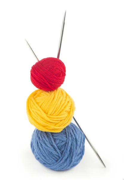 Knitting Ball Yarn Knitting Needles — Stock Photo, Image