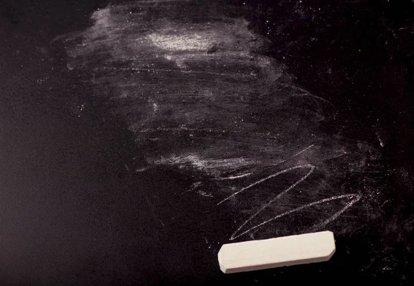 Black board and white chalk — Stock Photo, Image