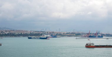 İtalya 'da güzel bir körfez manzarası