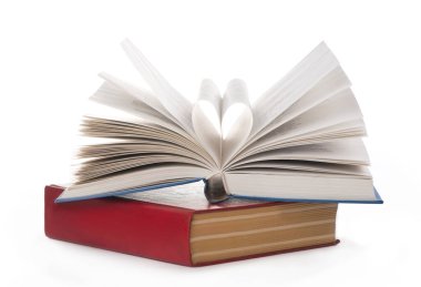 Kitap açılır, ve kitap sayfası renkli arka plana yuvarlanır seçici odak ve çok sığ bir alan derinliği ile