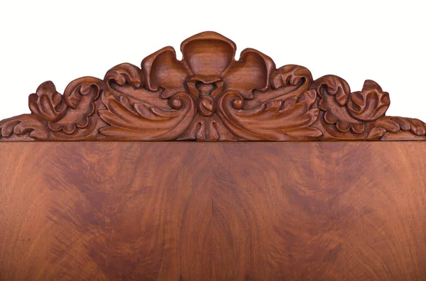 Zbliżenie Dekoracyjne Drewniane Rzeźby Ozdobą — Zdjęcie stockowe