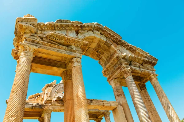 Tetrapylon Monumentale Poort Archeologische Site Van Helenistic Stad Van Aphrodisias — Stockfoto