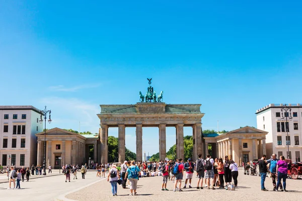 Berlin Duitsland Juni 2018 Brandenburger Tor Meest Iconische Mijlpaal Berlijn — Stockfoto
