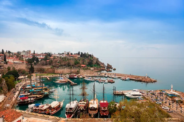 Antalia Turchia Novembre 2017 Piccola Marina Nel Centro Storico Antalya — Foto Stock